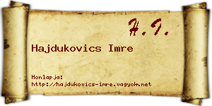 Hajdukovics Imre névjegykártya