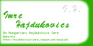 imre hajdukovics business card